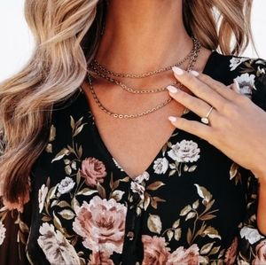 Britania Figaro Chain Layered Necklace - Gold -